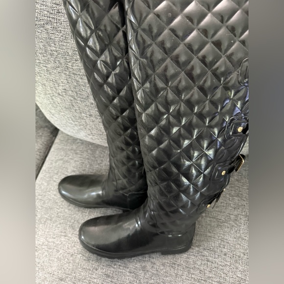 Hunter Refined Quilted Over The Knee Boots Size - Picture 12 of 14